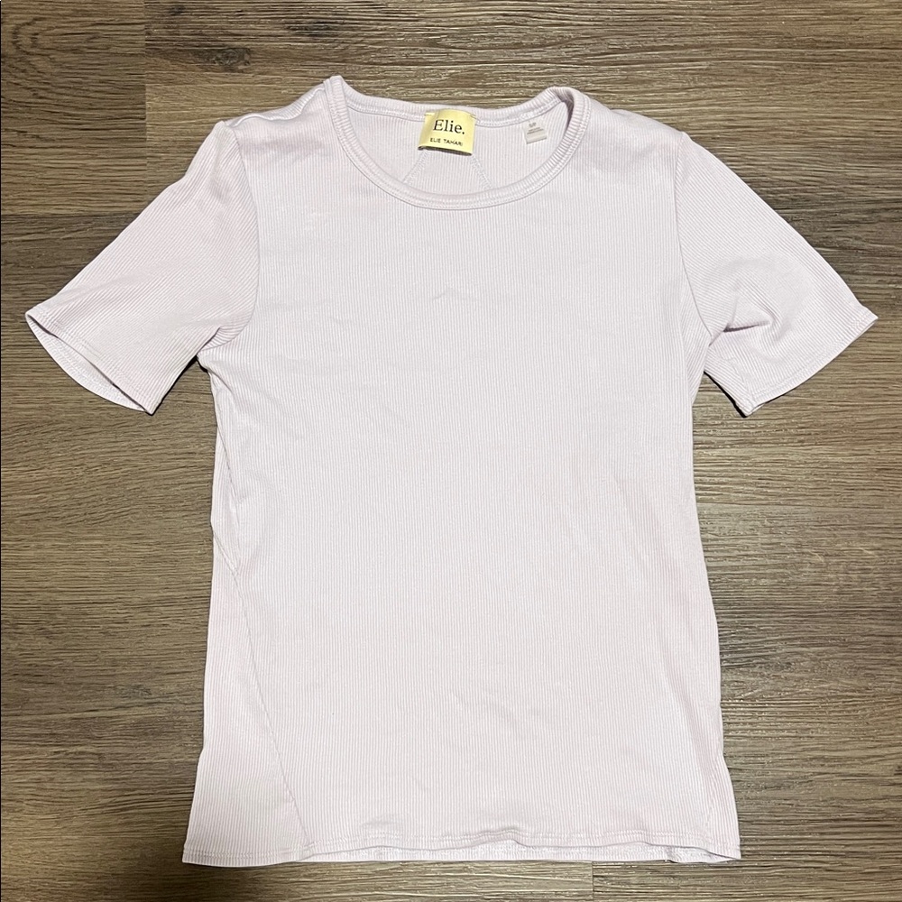 Elie tahari tshirt pima cotton lilac color